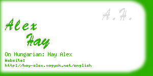 alex hay business card